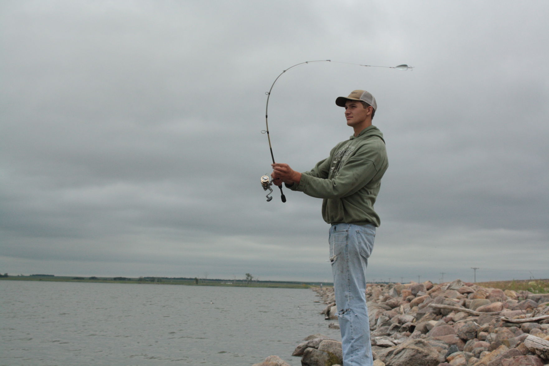 Fishing near Napoleon, ND